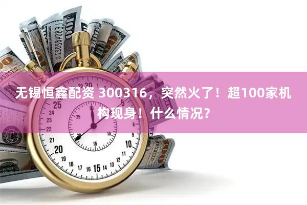 无锡恒鑫配资 300316，突然火了！超100家机构现身！什么情况？
